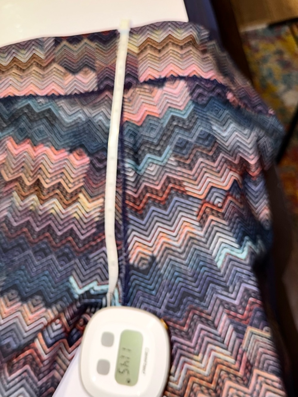 Fabletics Chevron-Print Leggings in Navy Multi - Picture 4 of 9